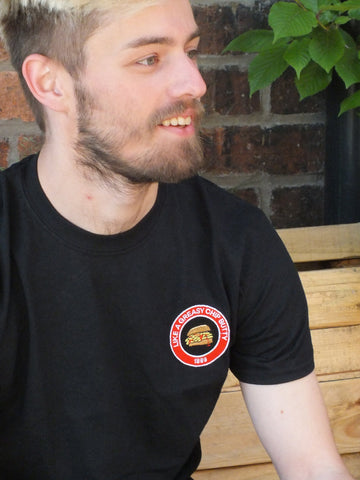Greasy Chip Butty Black SMALL T-Shirt