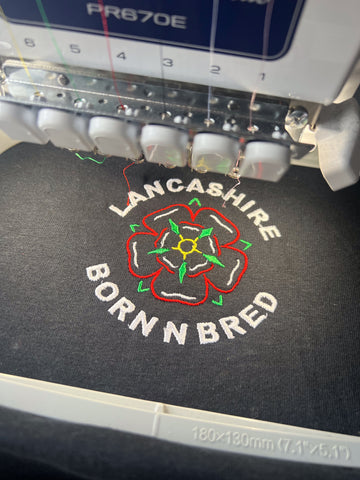 Lancashire Born n Bred Rose Sweatshirt Hoodie or T-Shirt